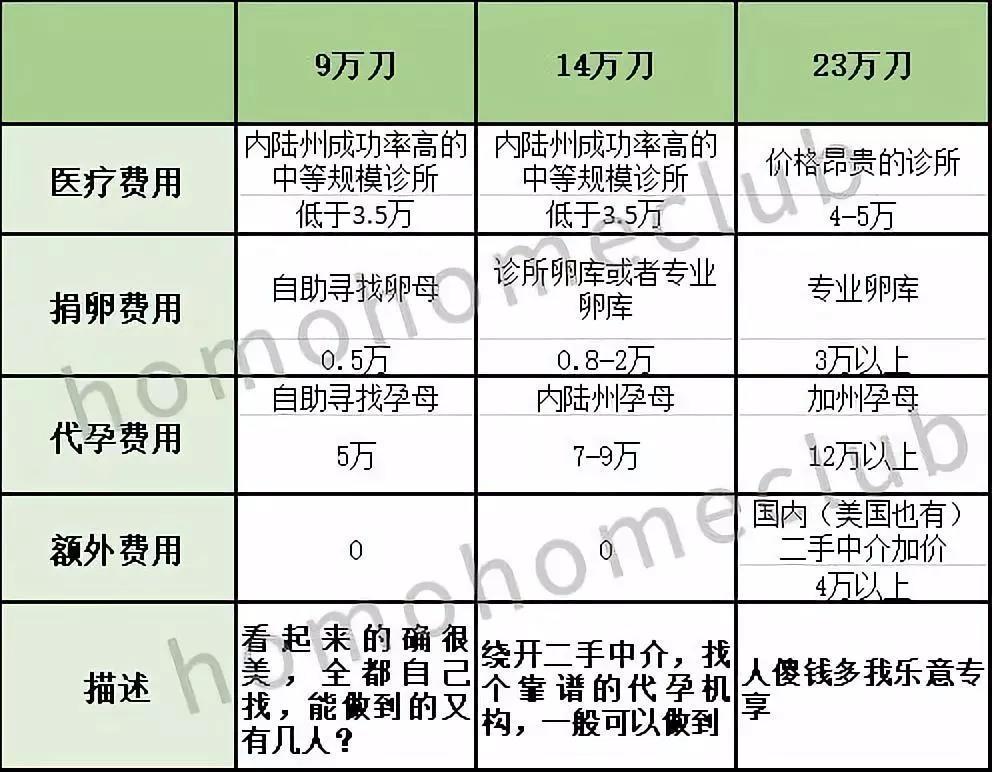 合法的代孕费用在哪里